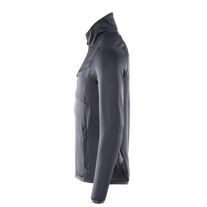 Fleece sweater with short zip microfleece jacket