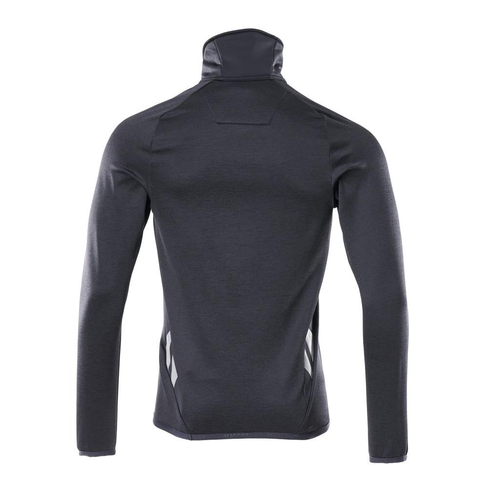 Fleece sweater with short zip microfleece jacket