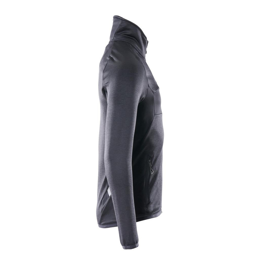 Fleece sweater with short zip microfleece jacket