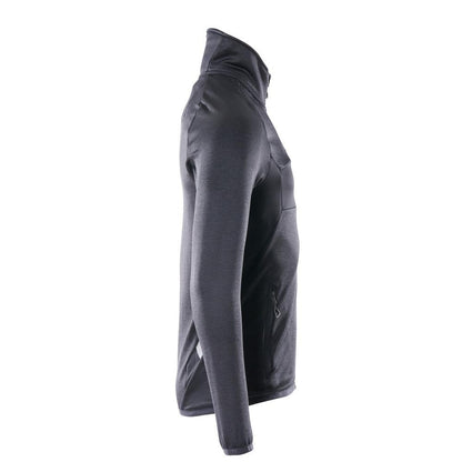 Fleece sweater with short zip microfleece jacket