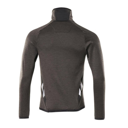 Fleece sweater with short zip microfleece jacket