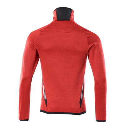 Fleece sweater with short zip microfleece jacket