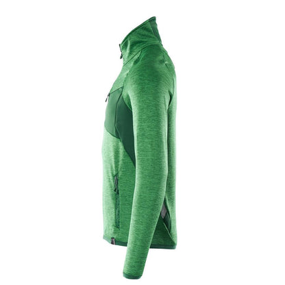 Fleece sweater with short zip microfleece jacket