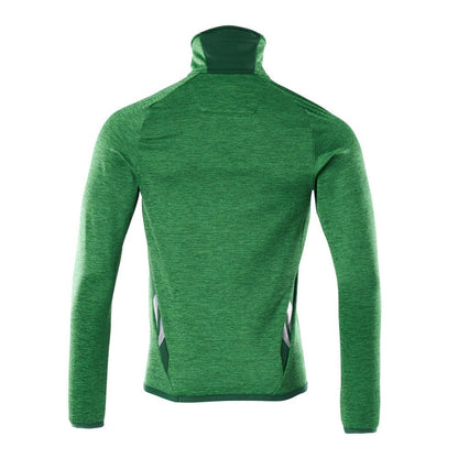 Fleece sweater with short zip microfleece jacket