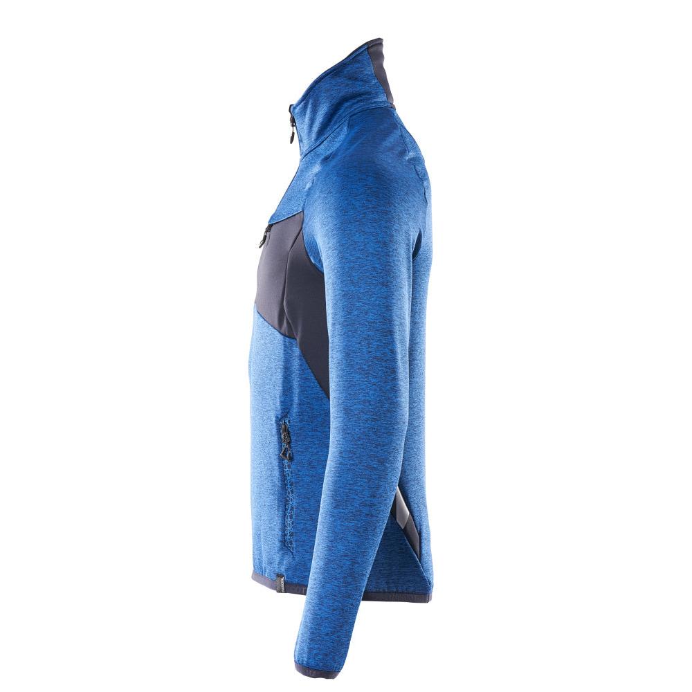 Fleece sweater with short zip microfleece jacket