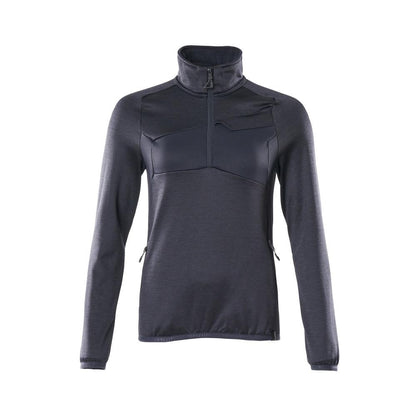 Fleecepullover mit kurzem Zipper, Damen Microfleecejacke