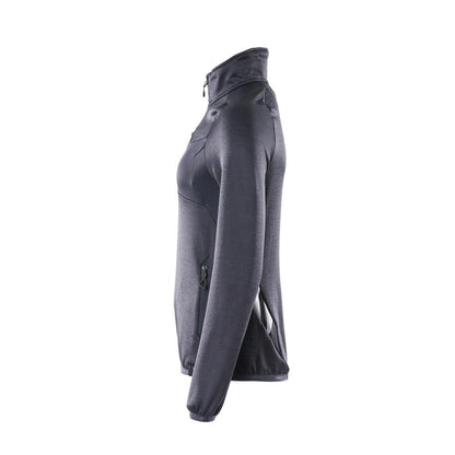 Fleecepullover mit kurzem Zipper, Damen Microfleecejacke