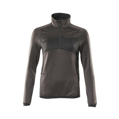 Fleecepullover mit kurzem Zipper, Damen Microfleecejacke