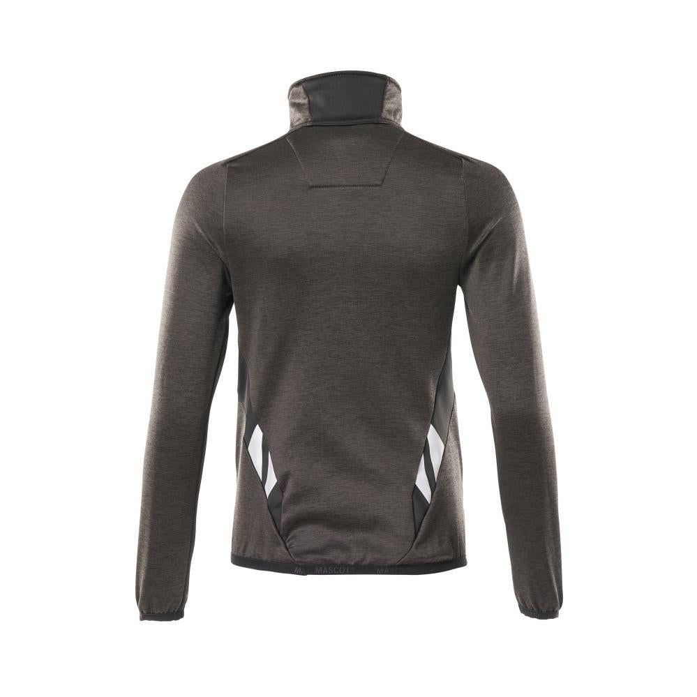 Fleecepullover mit kurzem Zipper, Damen Microfleecejacke