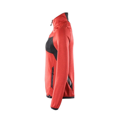 Fleecepullover mit kurzem Zipper, Damen Microfleecejacke