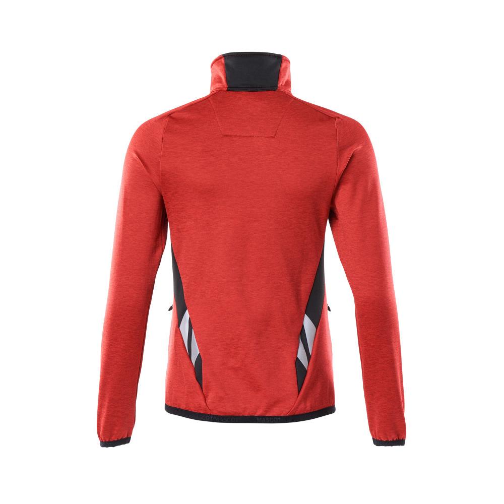 Fleecepullover mit kurzem Zipper, Damen Microfleecejacke
