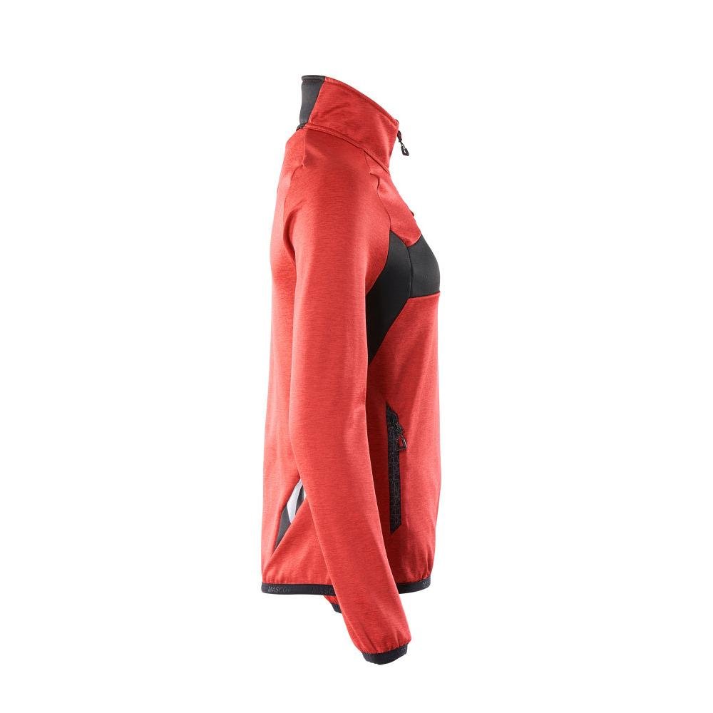 Fleecepullover mit kurzem Zipper, Damen Microfleecejacke