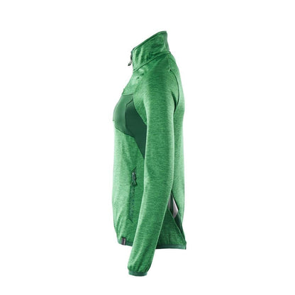 Fleecepullover mit kurzem Zipper, Damen Microfleecejacke