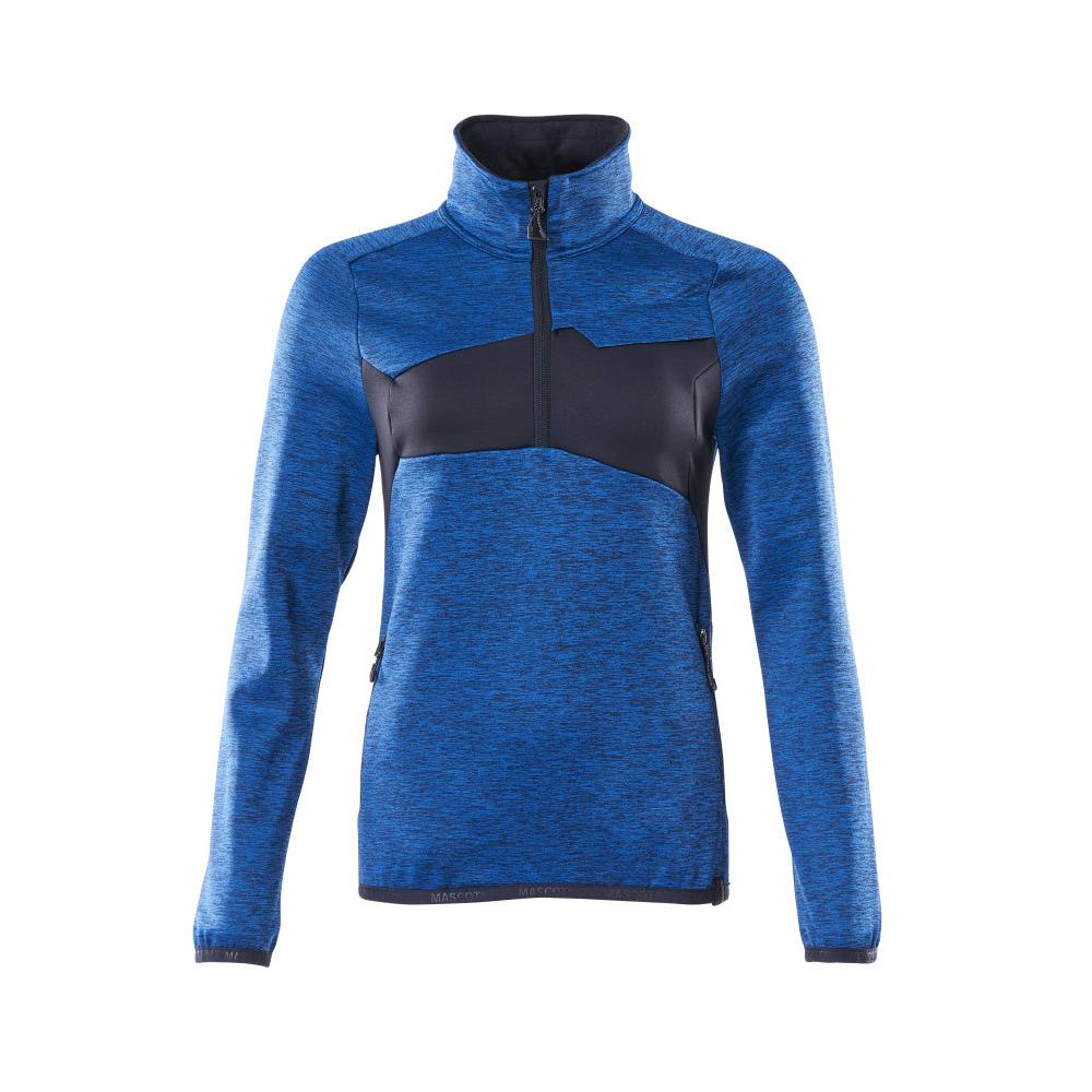 Fleecepullover mit kurzem Zipper, Damen Microfleecejacke