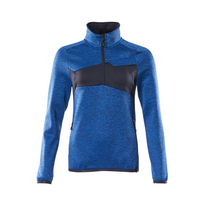 Fleecepullover mit kurzem Zipper, Damen Microfleecejacke