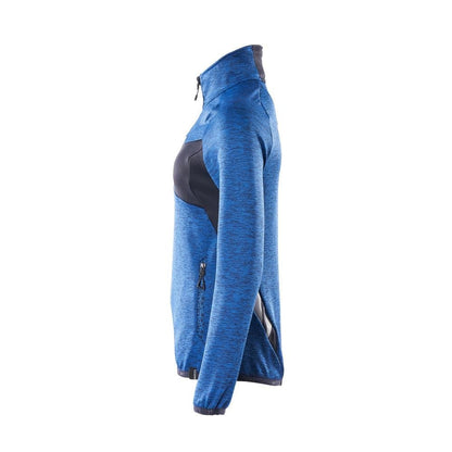 Fleecepullover mit kurzem Zipper, Damen Microfleecejacke