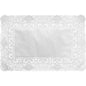 A 30x40 cm white decorative lace paper by Duni GmbH with a delicate edge and smooth center made of high-quality craft paper, pack of 250 pieces, presented against a neutral background.