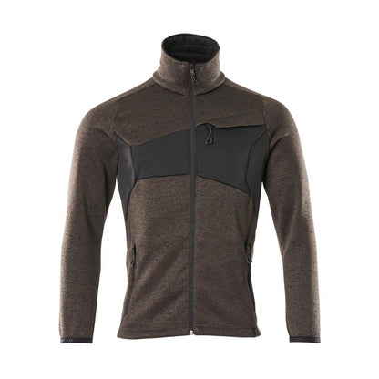 Knitted sweater with zipper cardigan