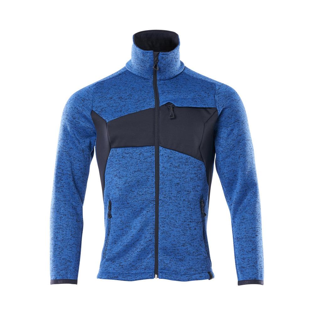 Knitted sweater with zipper cardigan