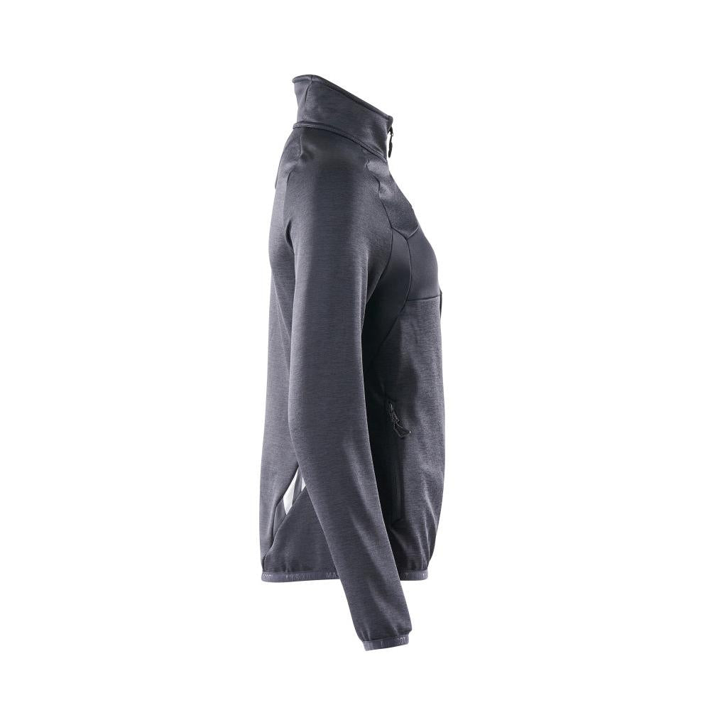 Fleecepullover mit Reißverschluss, Damen Microfleecejacke
