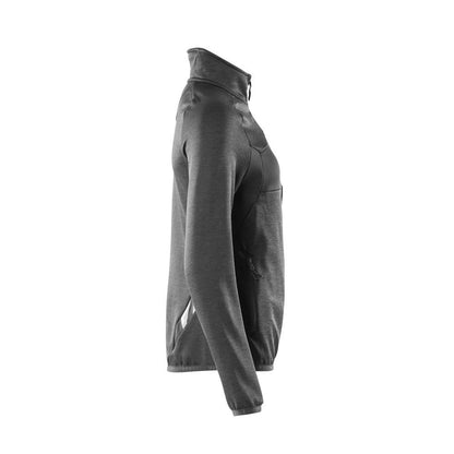 Fleecepullover mit Reißverschluss, Damen Microfleecejacke