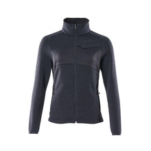 Knitted sweater with zipper, women's cardigan