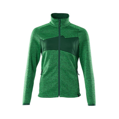 Knitted sweater with zipper, women's cardigan