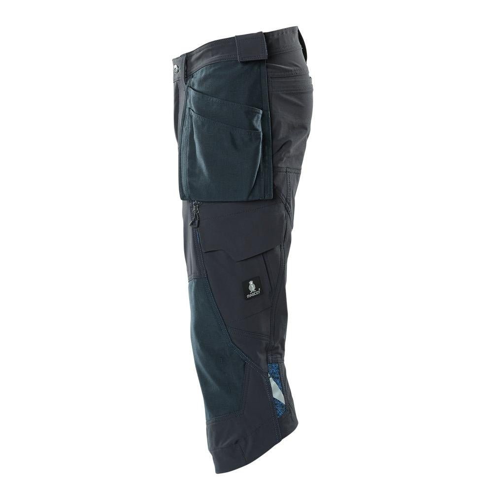 Dreiviertel-Hose, Hängetaschen, Stretch Handwerker-Dreiviertel-Hose