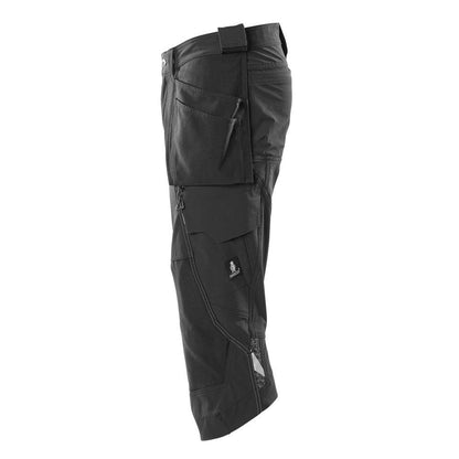 Dreiviertel-Hose, Hängetaschen, Stretch Handwerker-Dreiviertel-Hose
