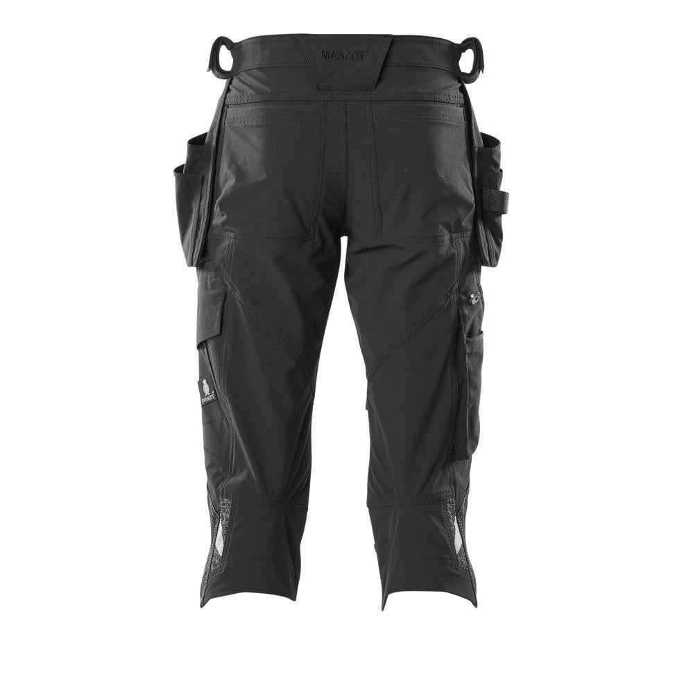 Dreiviertel-Hose, Hängetaschen, Stretch Handwerker-Dreiviertel-Hose