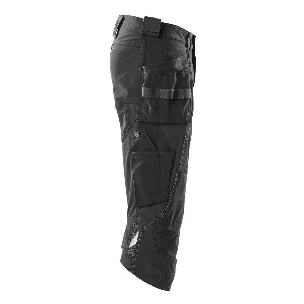 Dreiviertel-Hose, Hängetaschen, Stretch Handwerker-Dreiviertel-Hose