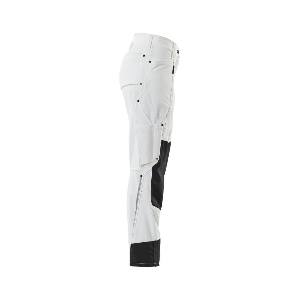 Hose mit Knietaschen, Damen, Diamond Hose, weiss
