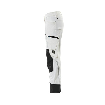 Hose mit Knietaschen, Damen, Pearl Hose, weiss