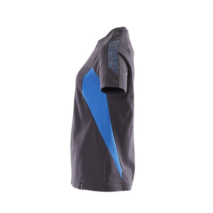 T-Shirt, Damen Damen T-shirt, schwarzblau/azurblau