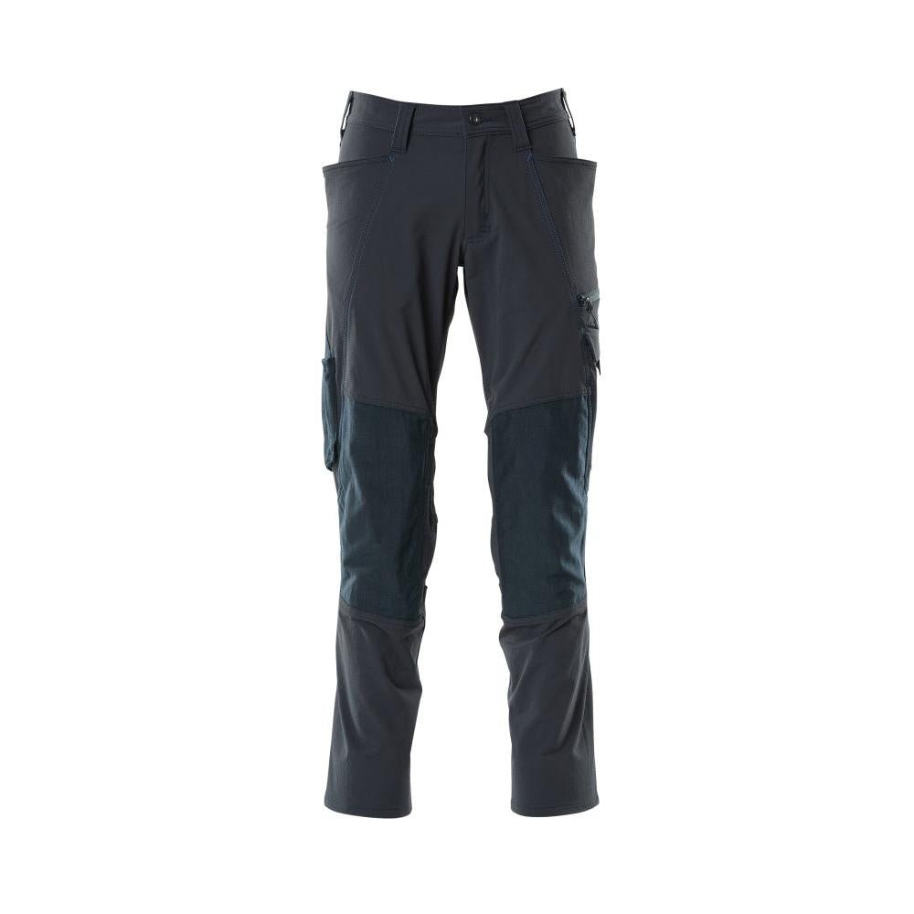 Pants, knee pockets, ULTIMATE STRETCH pants, black-blue