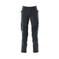 Pants, knee pockets, ULTIMATE STRETCH pants, black-blue