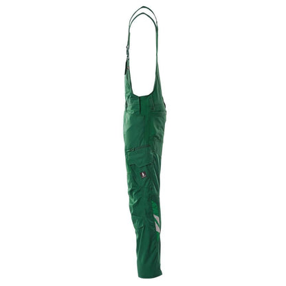 Dungarees, knee pockets, stretch inserts Dungarees, green