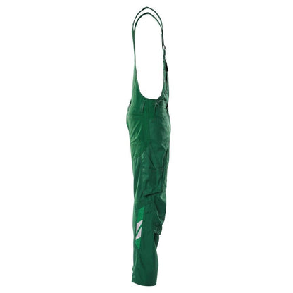 Dungarees, knee pockets, stretch inserts Dungarees, green
