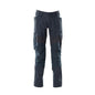 Hose mit Knietaschen, Stretch-Einsätze Hose, schwarzblau
