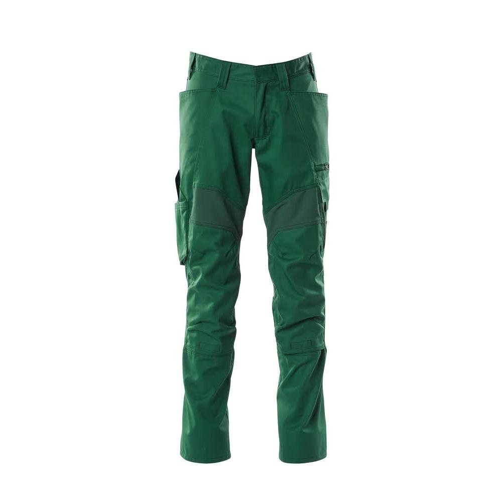 Hose mit Knietaschen, Stretch-Einsätze Hose, grün