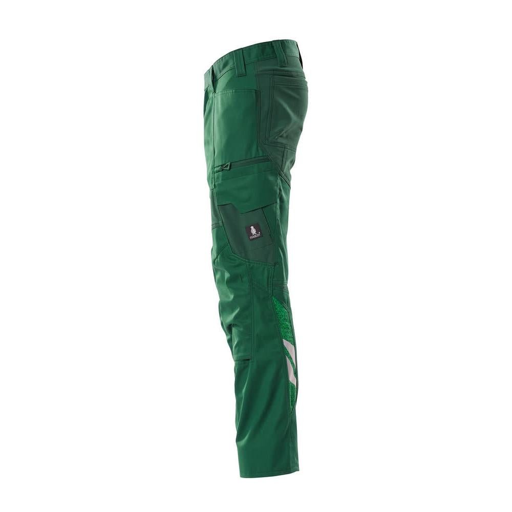 Hose mit Knietaschen, Stretch-Einsätze Hose, grün