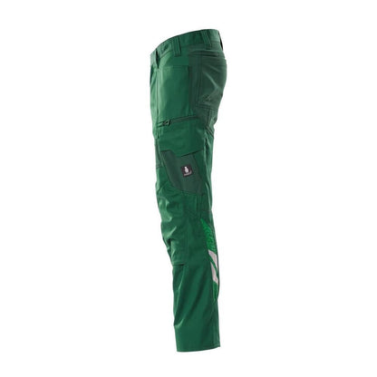 Hose mit Knietaschen, Stretch-Einsätze Hose, grün