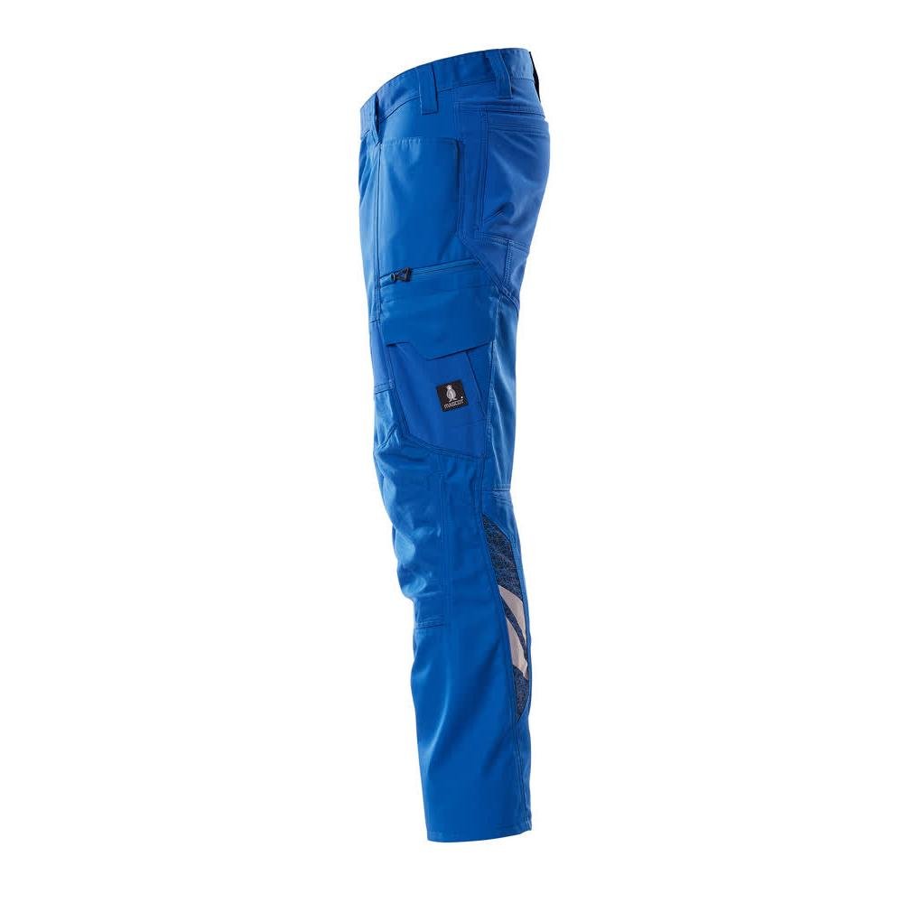 Hose mit Knietaschen, Stretch-Einsätze Hose, azurblau