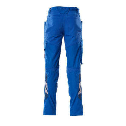 Hose mit Knietaschen, Stretch-Einsätze Hose, azurblau