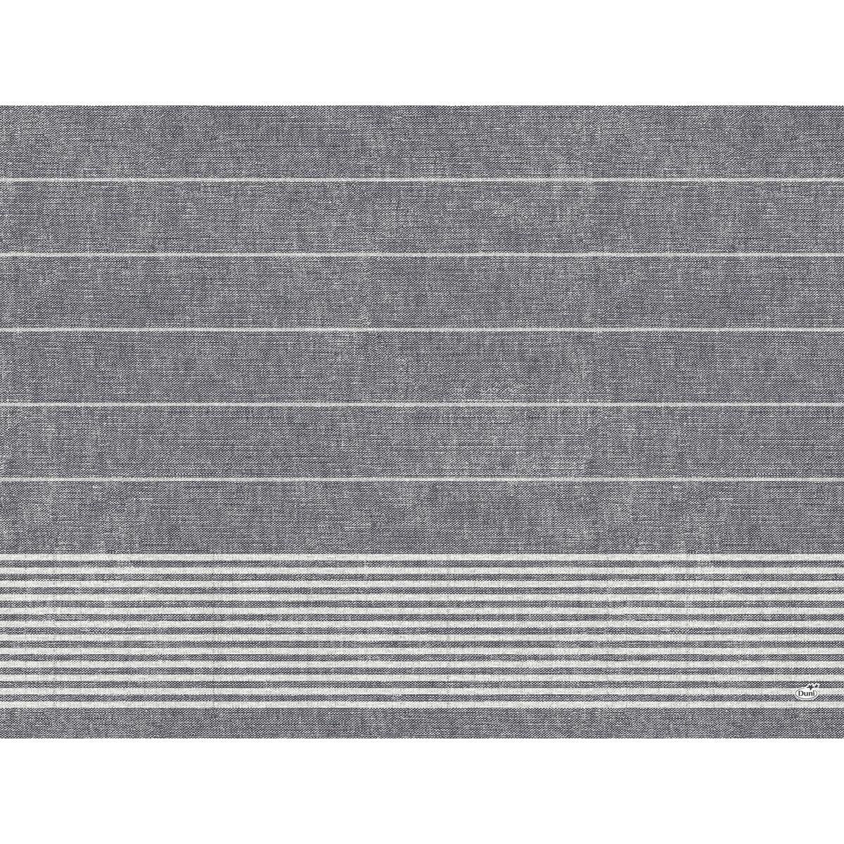 The paper placemat 30x40 cm in dark gray from Duni GmbH impresses with white line decor and denser line pattern at the bottom edge - ideal for events, celebrations, and restaurants. Pack of 250 pieces.