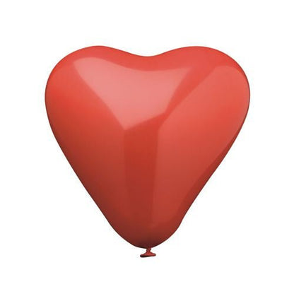 A red, heart-shaped PAPSTAR 4 large balloons PAPSTAR The GmbH logo floats against a white background. Its shiny surface gives it a festive touch and makes it the perfect decoration for any celebration.