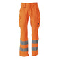 Trousers, thigh pockets, plain trousers, hi-vis orange