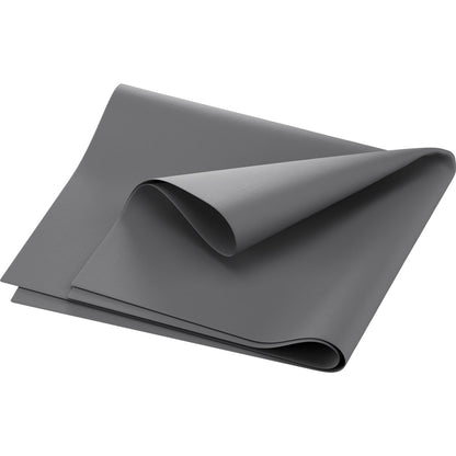 A folded Dunilin napkin 40 x 60 cm 1/4 fold by Duni GmbH is shown against a white background, displaying its grey color, visible edges, and light texture.