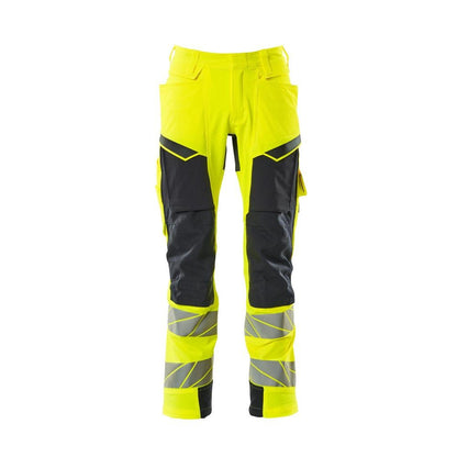 Hose mit Knietaschen, ULTIMATE STRETCH Hose, hi-vis gelb/schwarzblau