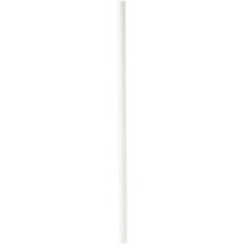 Ein weißer Trinkhalm aus FSC® Papier (ø 8 mm, 230 mm) der Marke Duni GmbH steht vertikal vor schlichtem Hintergrund - Packung mit 100 Stück.